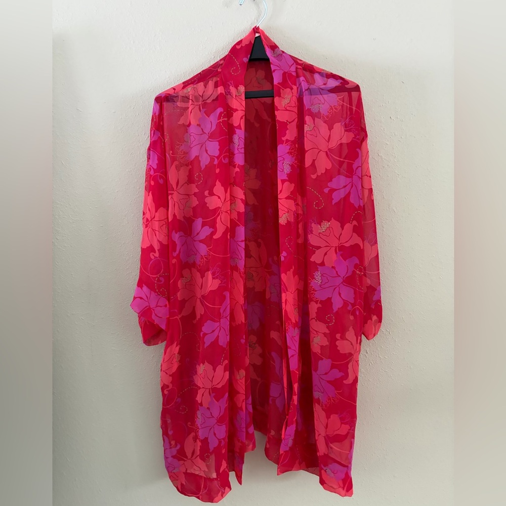 Victoria’s Secret Very Sexy Cover Up Robe Sheer Floral O/S
